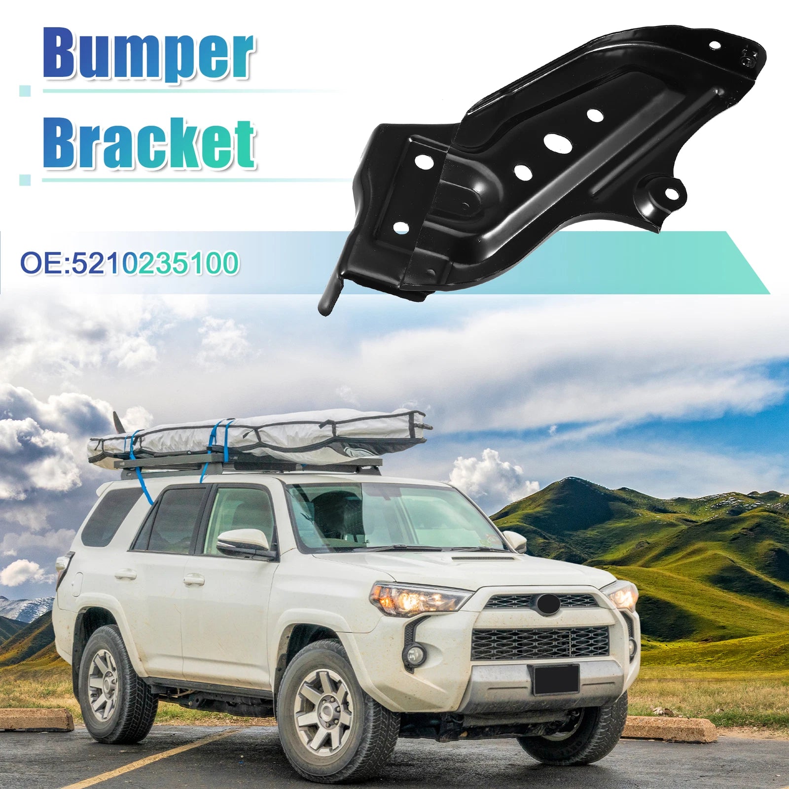 Left Front Bumper Bracket for Toyota 4Runner (2014–2020) NO.5210235100