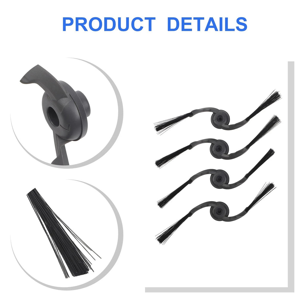 Set of 4 Replacement Side Brushes for ILIFE A30 A30pro (2018–2023)