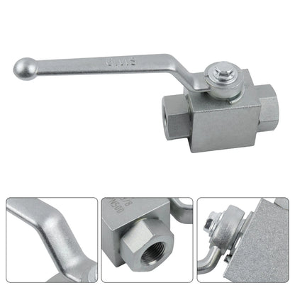 2X Heavy Duty 500 Bar MWP Hydraulic 2 Way Ball Valve 1/4" to 1"