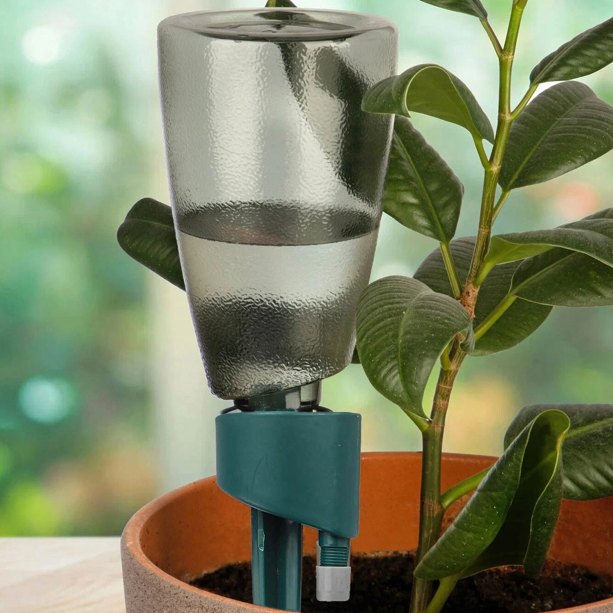 Self Watering System for Indoor Garden Herbs (Most Bottles)