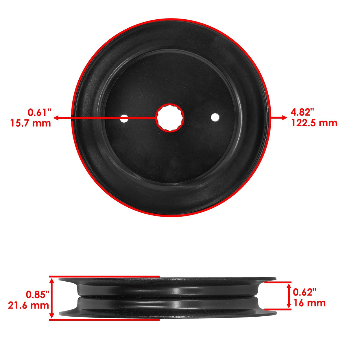 Deck Spindle and Pulley Replacement for Hustler Raptor Limited Raptor EX (52")