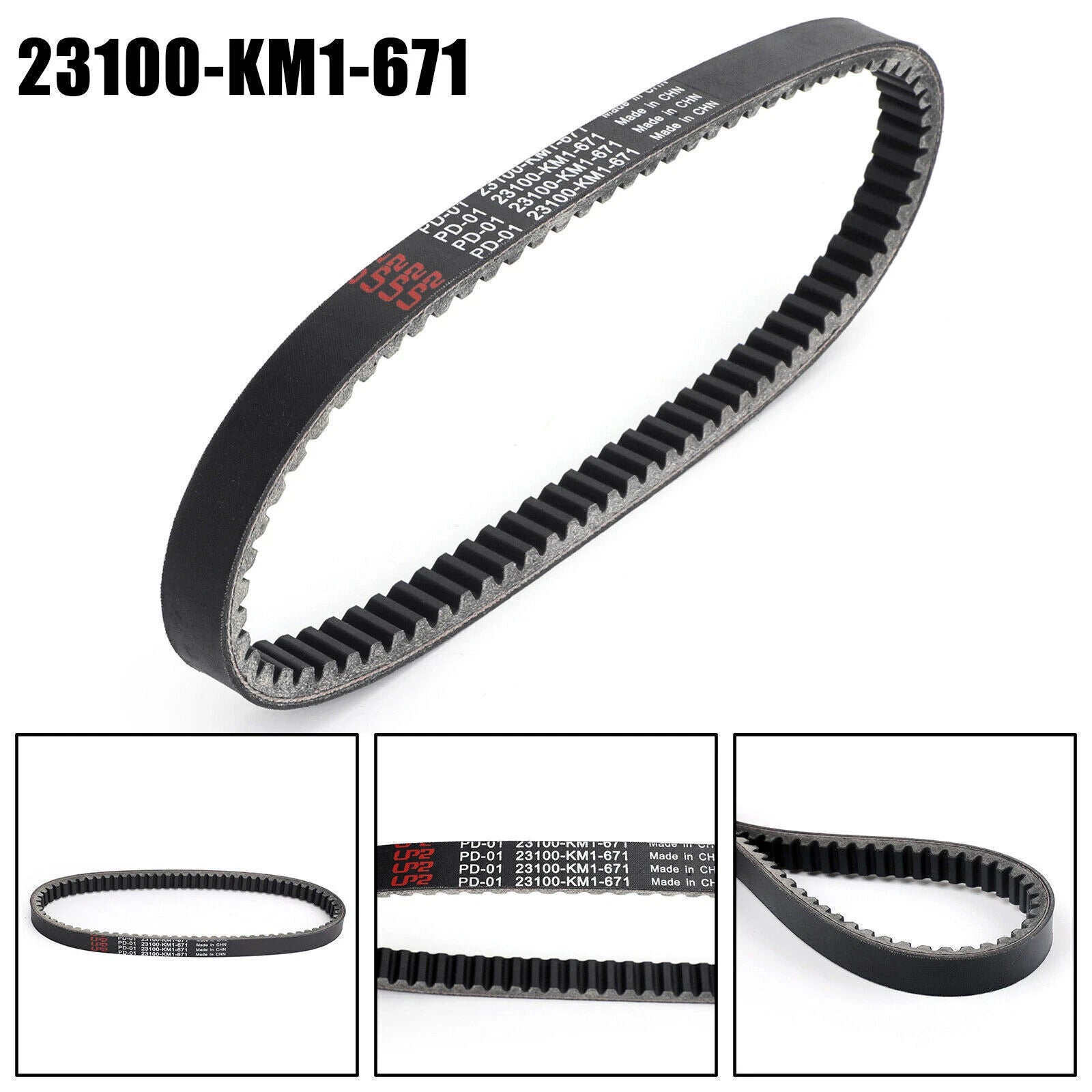 Drive Belt 23100-KM1-671 for Honda CH250 Elite CN250 Helix Spazio (1985–2007)