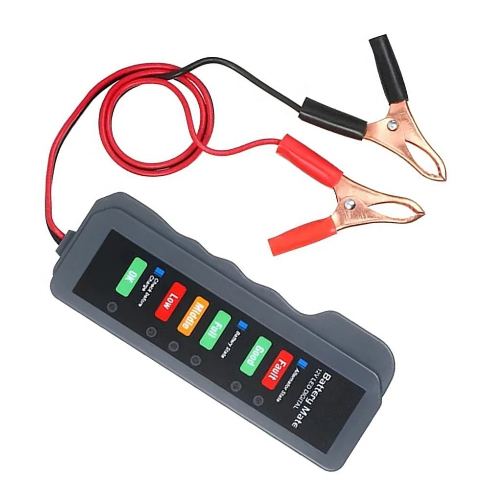 12V Car Battery Testing Tool with LED Display for Battery Health