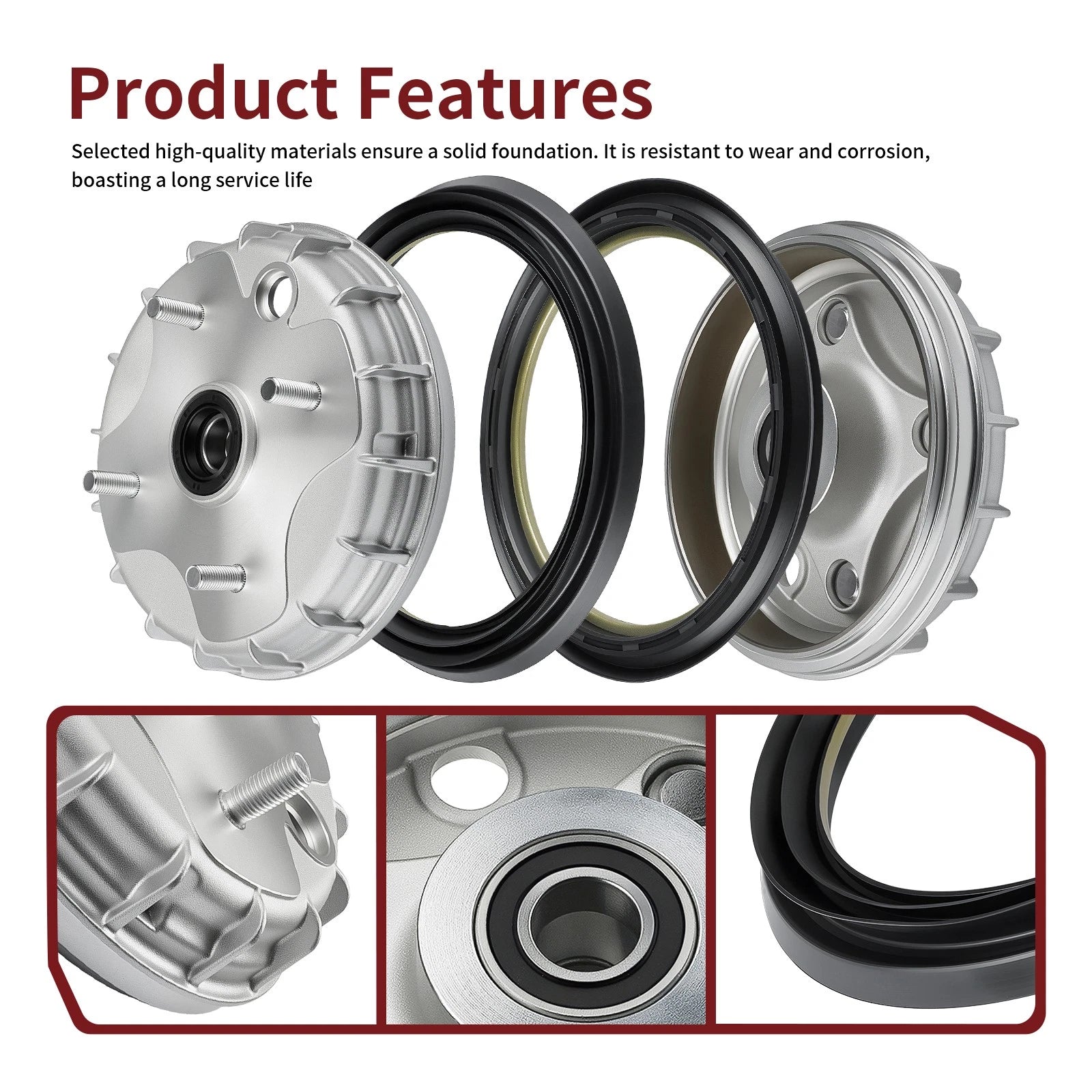 Front Brake Drum & Seal for Honda ATV Rancher 350 TRX350TM TRX350TE (2000–2006)