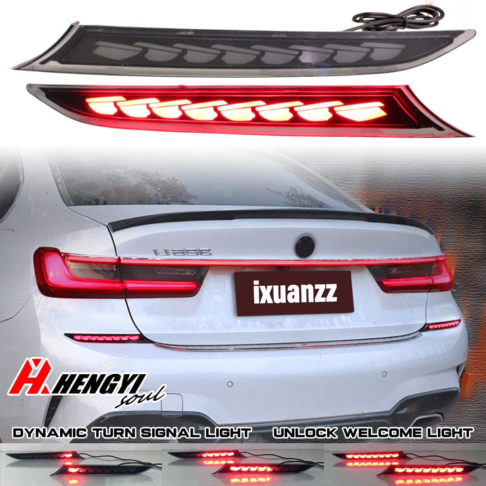 Rear Reflector Light with Dynamic Turn Signal for BMW 3-Series G20 (2019–2023)