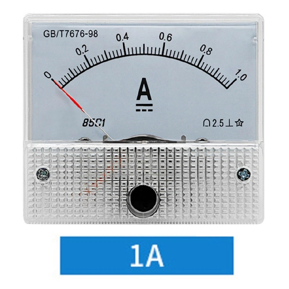 DC Ammeter 1A Analog Panel Meter for Current Measurement (85C1)