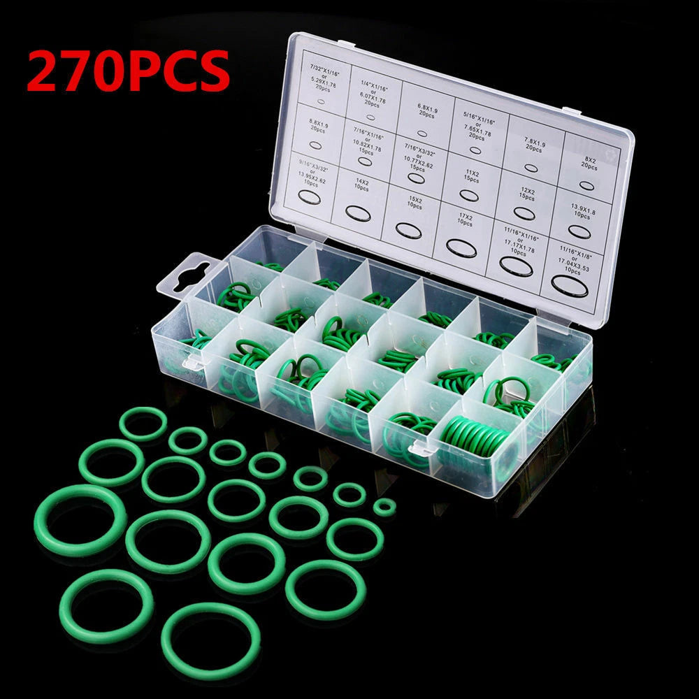 270Pcs A/C System HNBR O Ring Gasket Seals for Automotive (Universal)