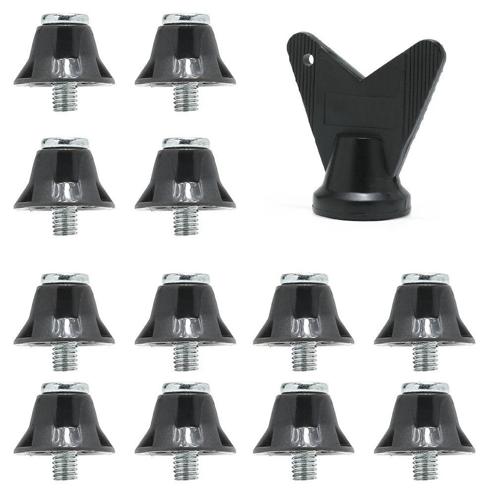 12pcs Aluminum Alloy Soccer Boot Studs 5mm Thread for Soccer Boots