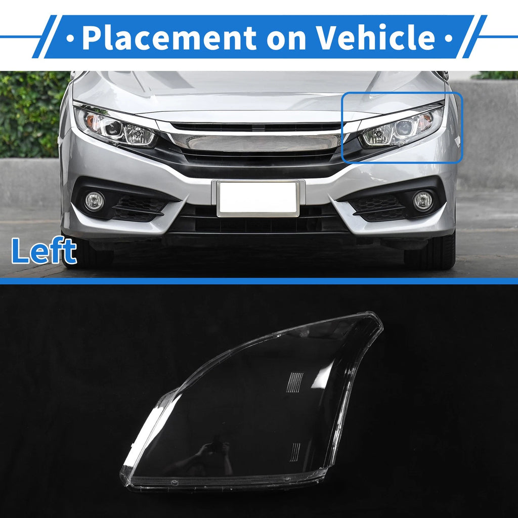 Headlight Lens Cover Front Left Replacement for Toyota Prado (2003–2009)