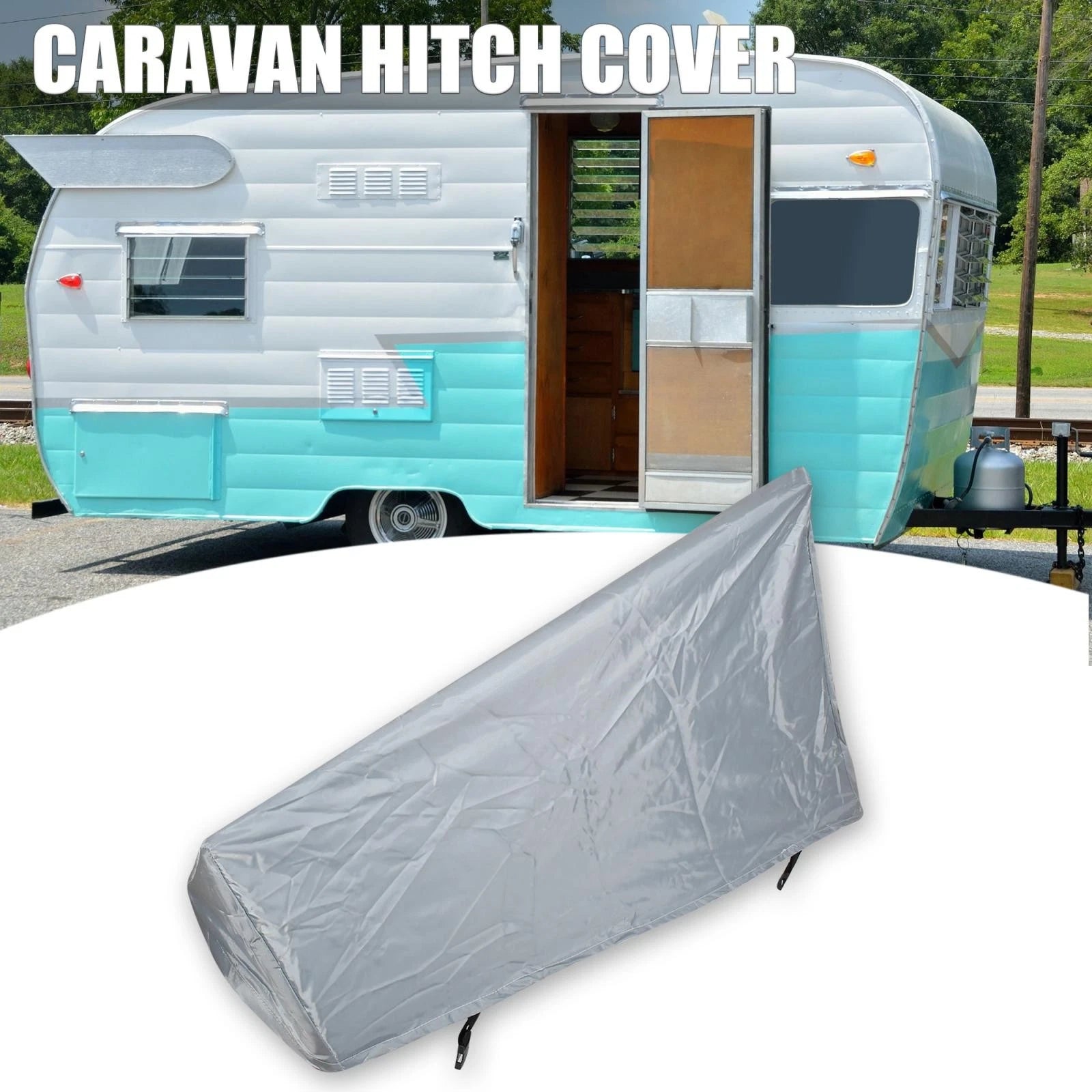 Hitch Lock Cover for Caravan Camping Trailer Tow Coupling Universal (Gray)