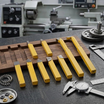 Set of 9 Cemented Carbide Forming Cutters for Lathe Operations