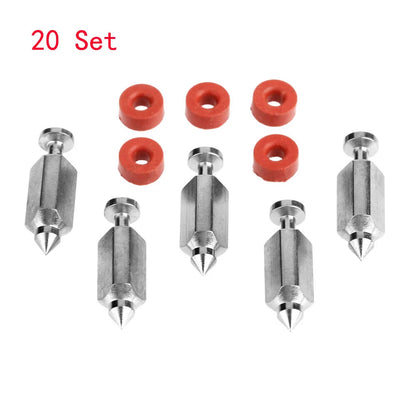 20pcs Carburetor Needle Valve Seat Kit for Briggs Stratton (398188, 281144)