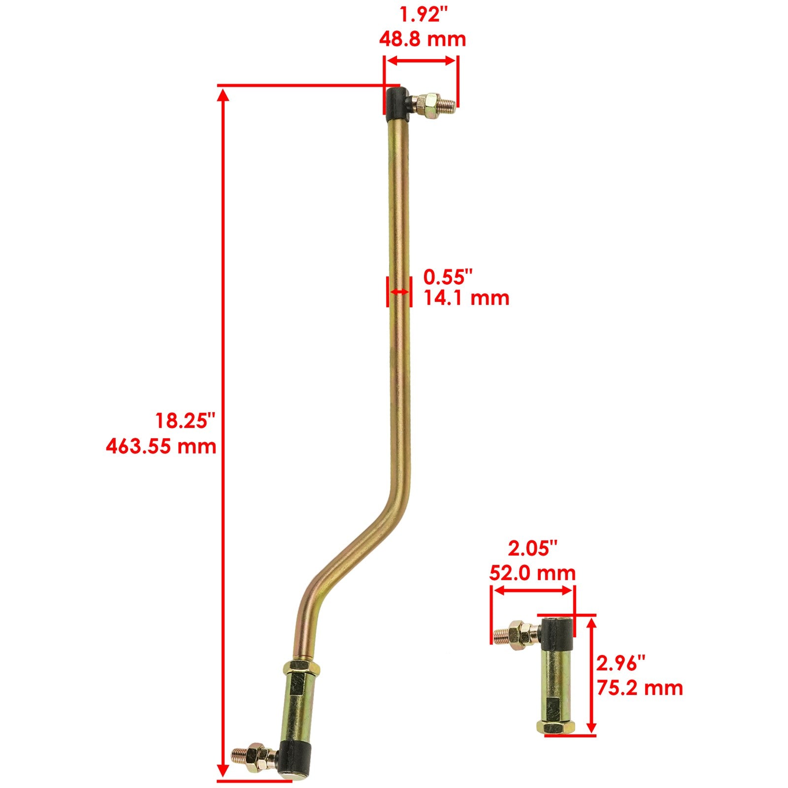 Left and Right Drag Link Set for John Deere Tractor GY21250 (2009–2018)