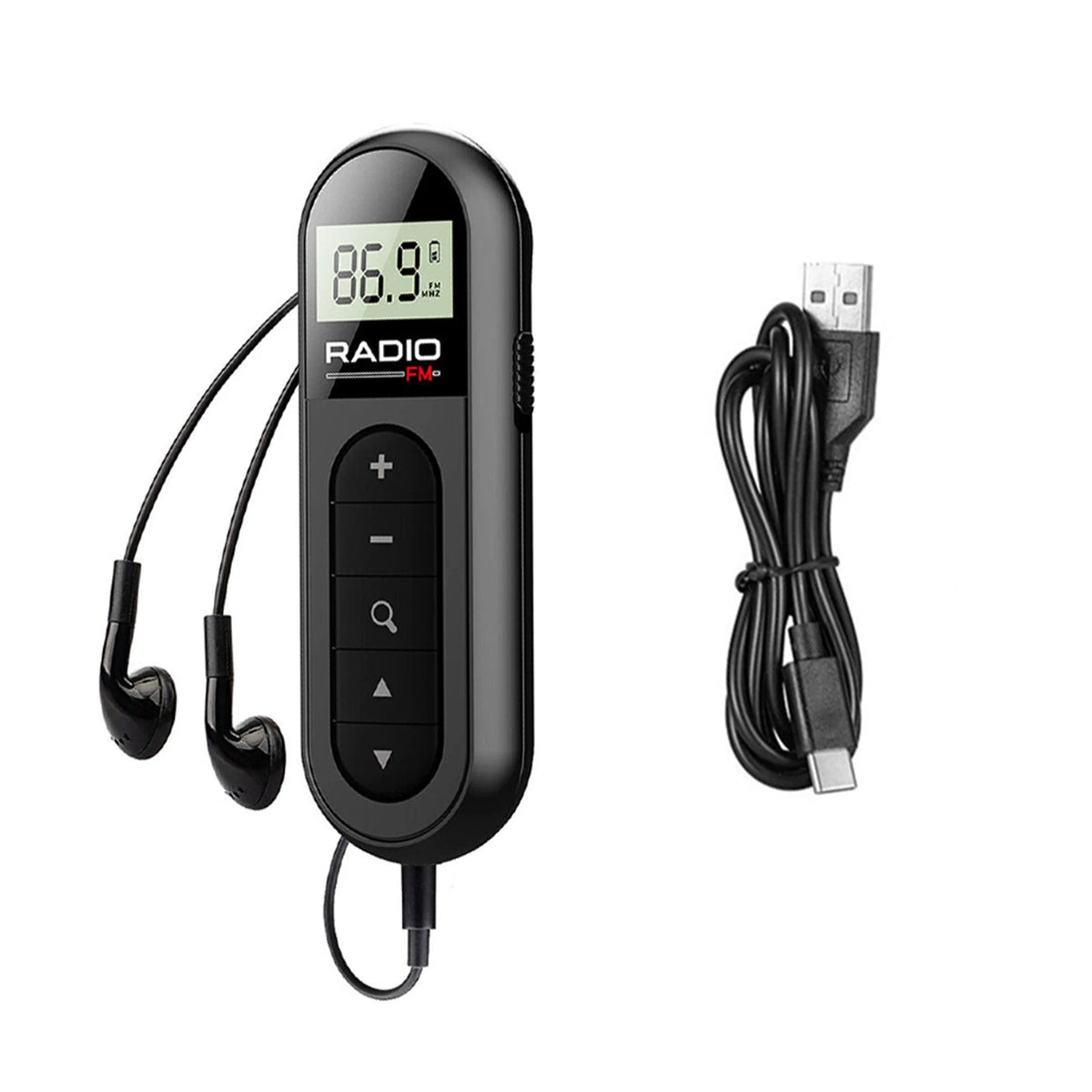 Portable LCD Digital Screen FM Radio with Earphone