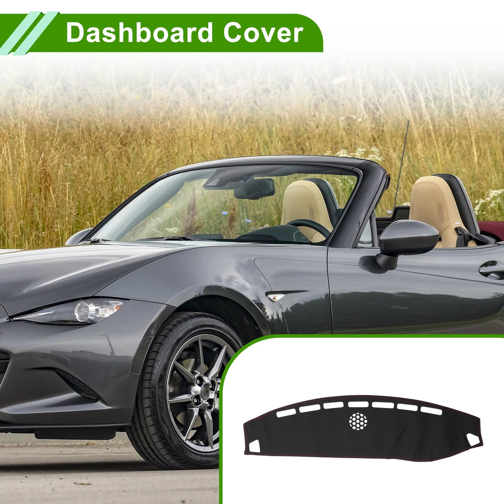 Dashboard Cover Replacement for Mazda MX-5 NC (2005–2015) Faux Leather Black