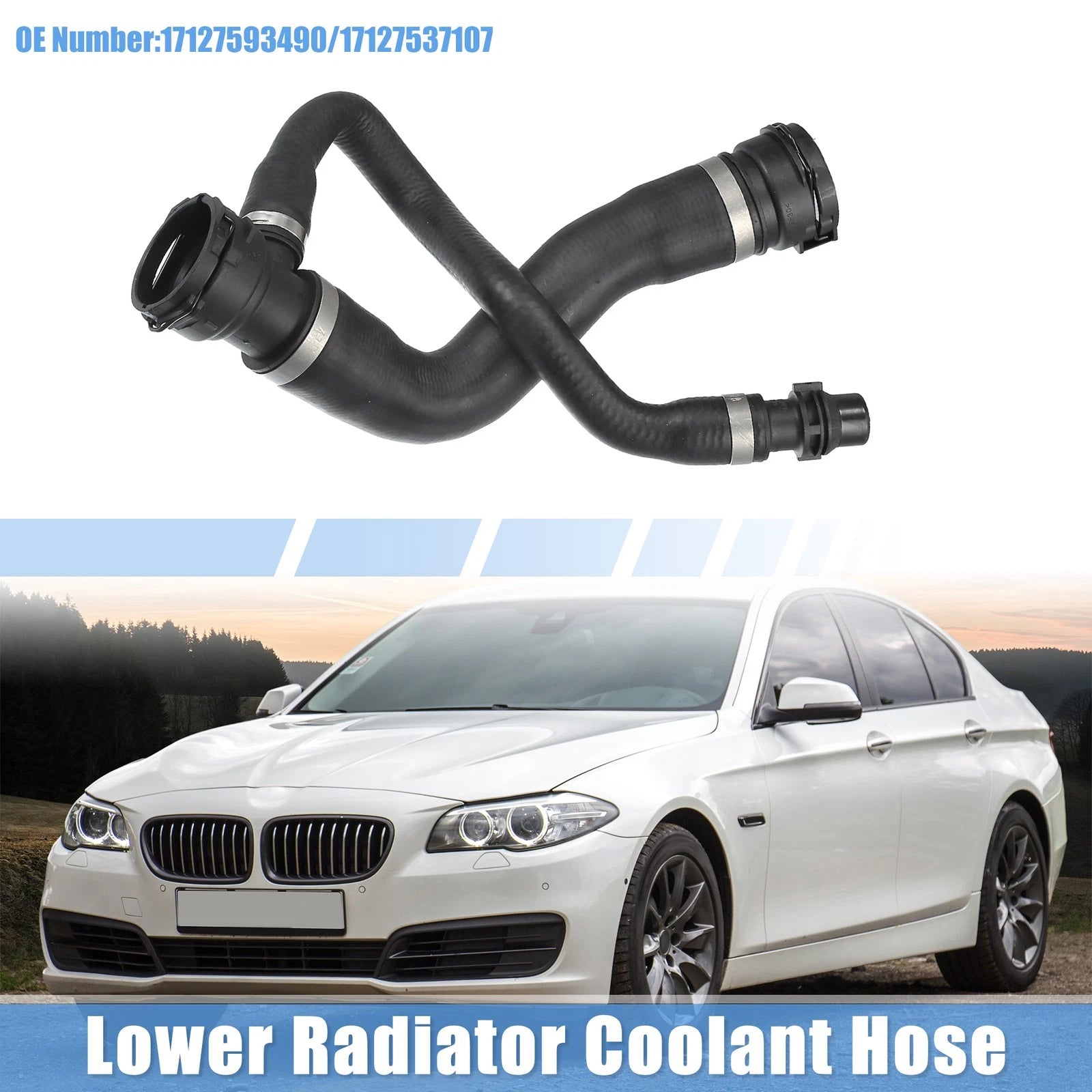 Radiator Coolant Hose Upper Replacement for BMW X5 xDrive30i 3.0L (2007–2013)