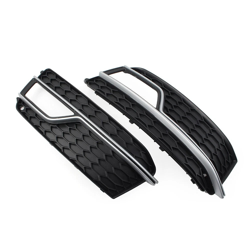 1 Pair Front Bumper Black with Silver for Audi A5 S5 (2013–2017)
