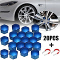20pcs Wheel Nut Cap Screw Set + Removal Tool for Universal Rims (17mm)