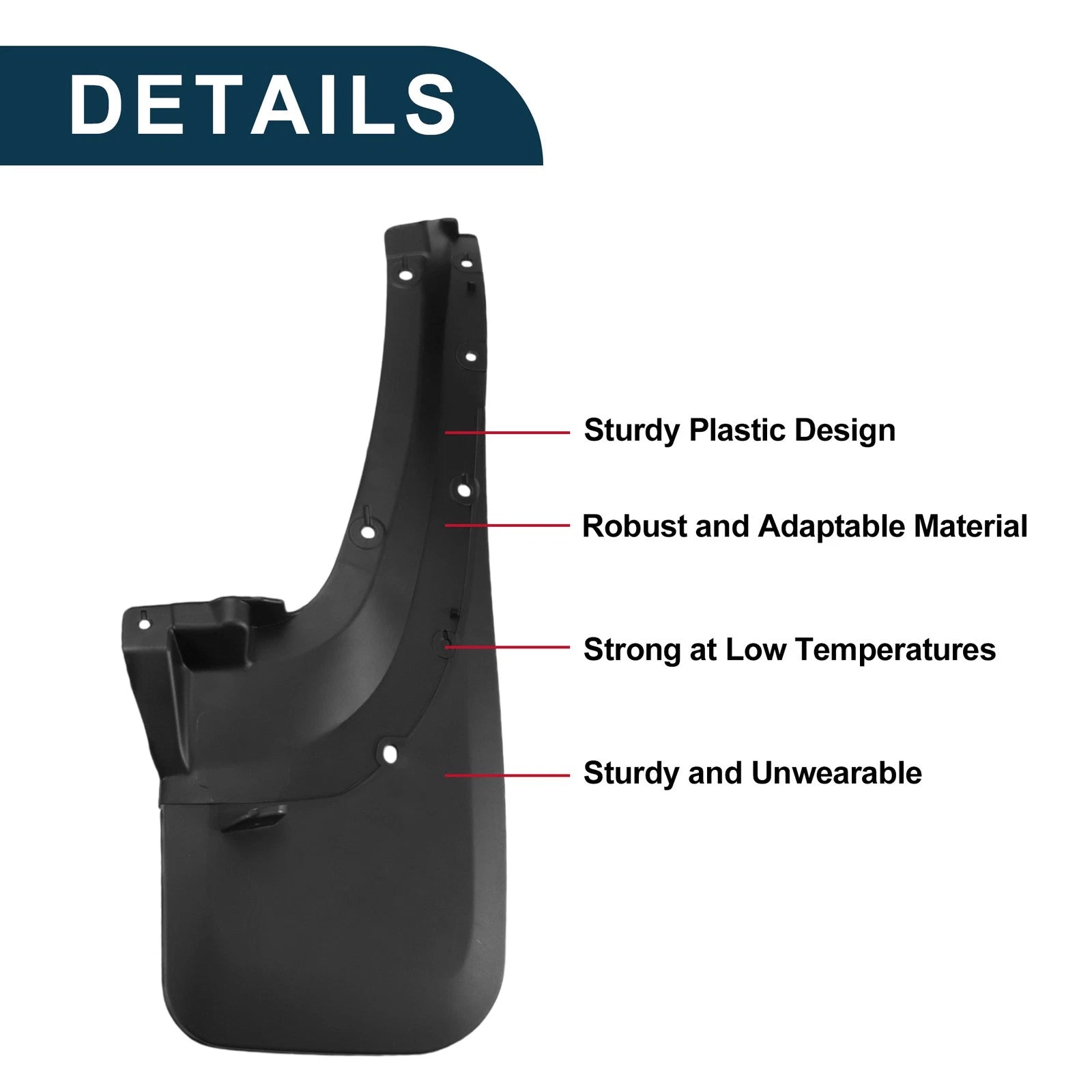 Mud Flaps Splash Guards 1 Set Replacement for Toyota 4Runner (2003–2009)