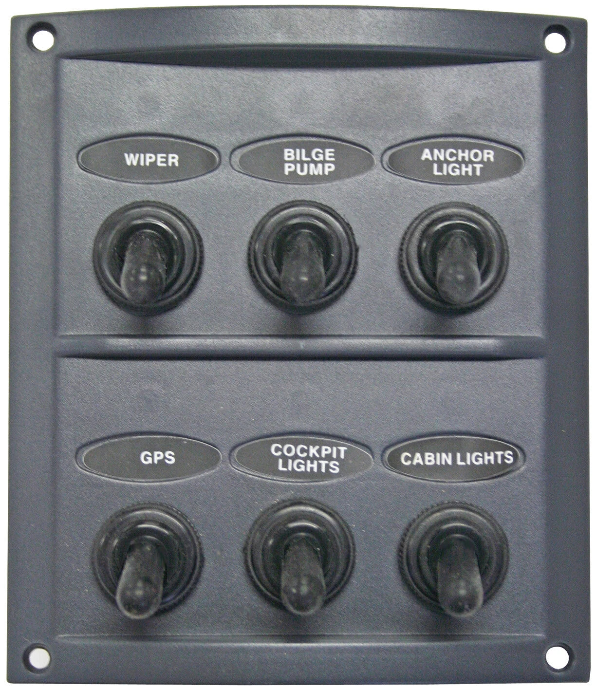 6 Switch Splashproof Switch Panel for Universal Applications (12/24 Volt)