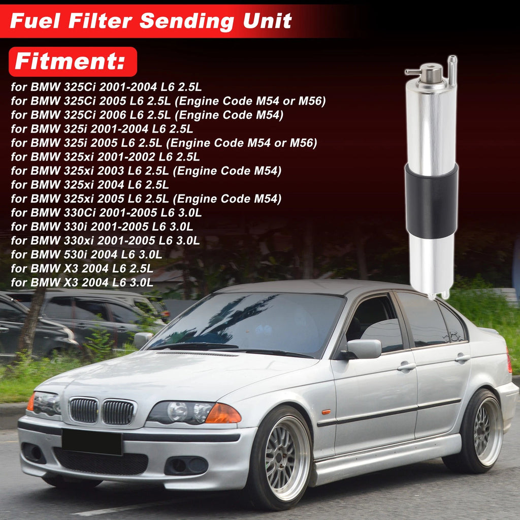 Fuel Filter Assembly for BMW 325Ci 2001–2004 L6 2.5L Metal 1 Pc