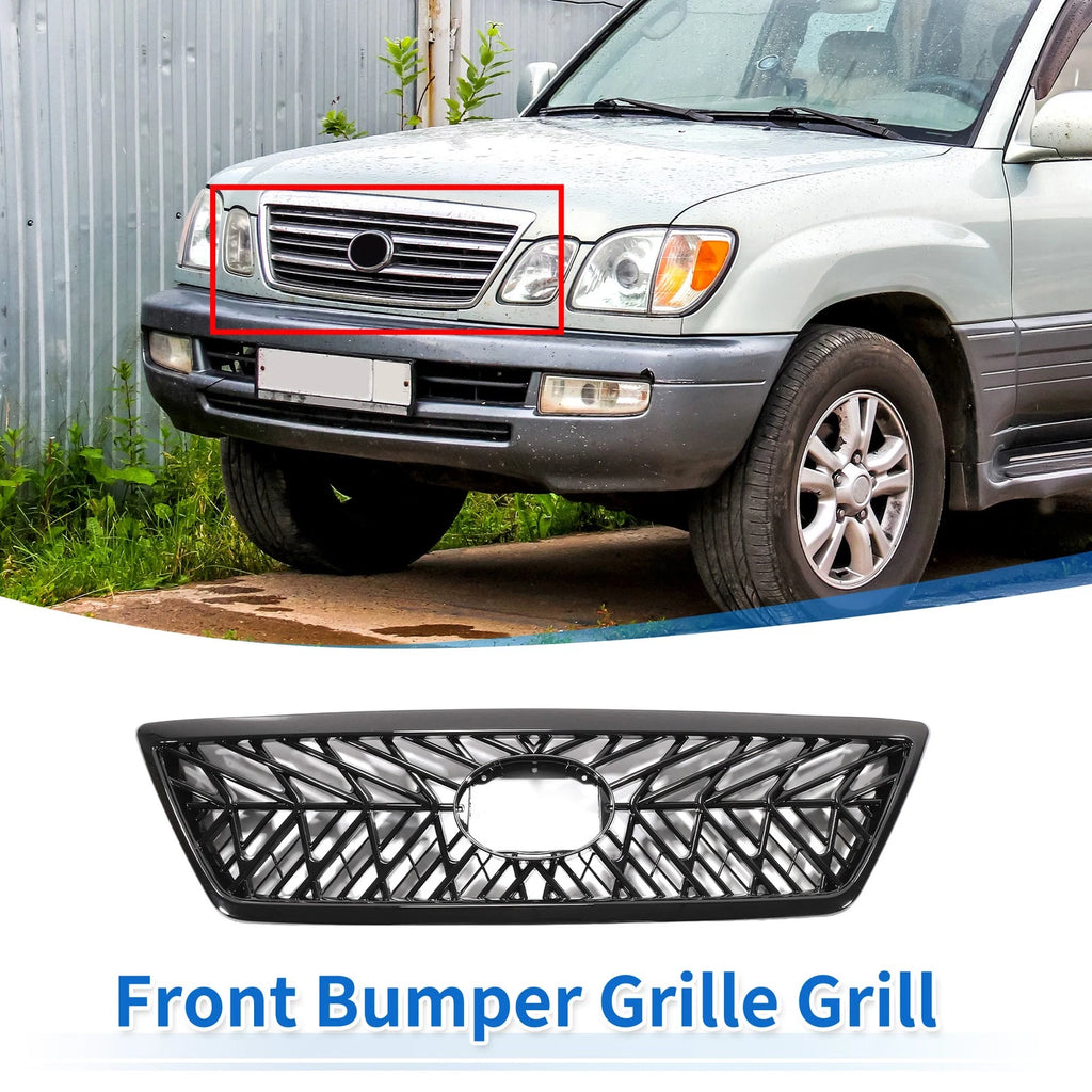 Front Upper Hood Bumper Grille Grill for Lexus LX470 (1998–2008) TRD Black
