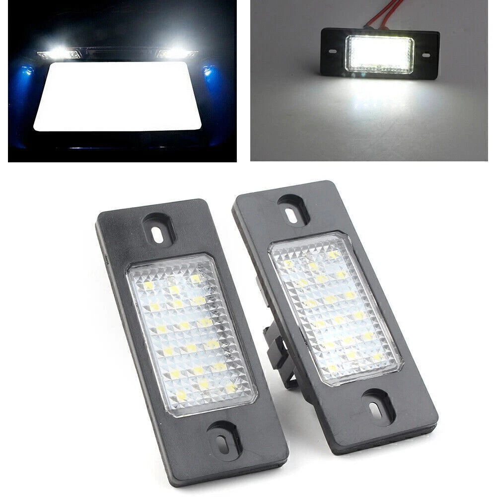 2X White LED License Plate Light for Porsche Cayenne VW Touareg (2003–2010)
