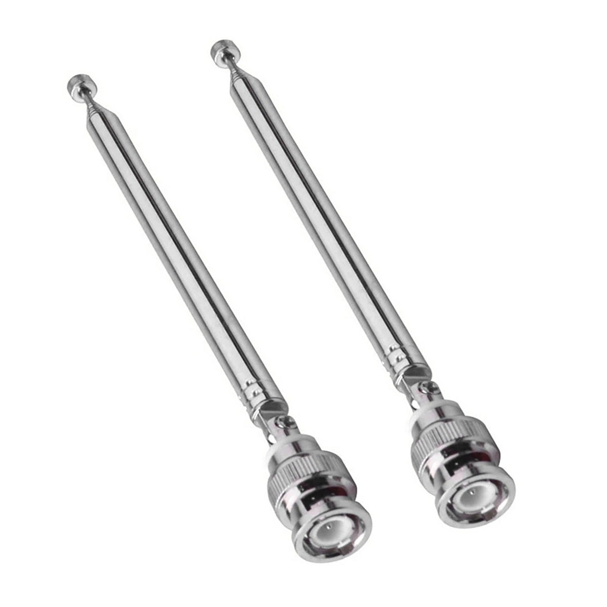 2Pcs Telescopic Antenna for VHF/UHF/AM/FM with BNC Male Connector