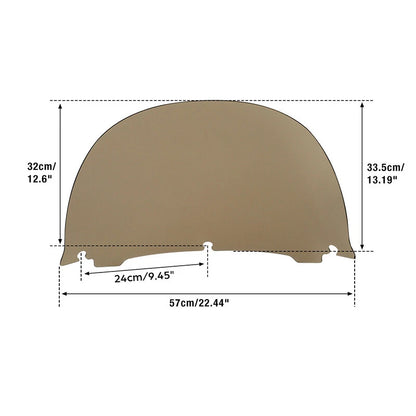 Smoke/Clear Windshield for Harley Electra Glide & Street Glide (2014–2024)