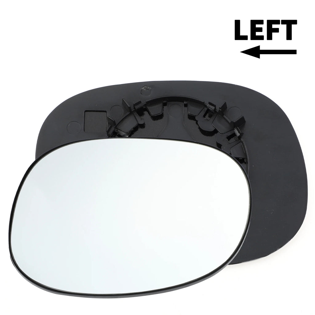 Left Side White Mirror Glass for Citroen C2 C3 (2003–2009)