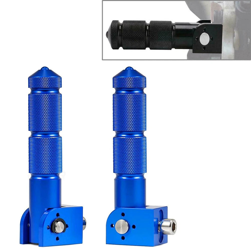 CNC Folding Foot Pegs Rear Set for Universal Motorcycle (All Years) - Blue