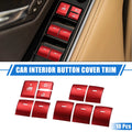 Car Window Switch Button Cover Trims Kit for Toyota Highlander (2020–2022) Red