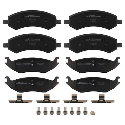 Set of 4 Ceramic Brake Pads for Dodge Ram 1500 (2006–2010) P-1084 P-967