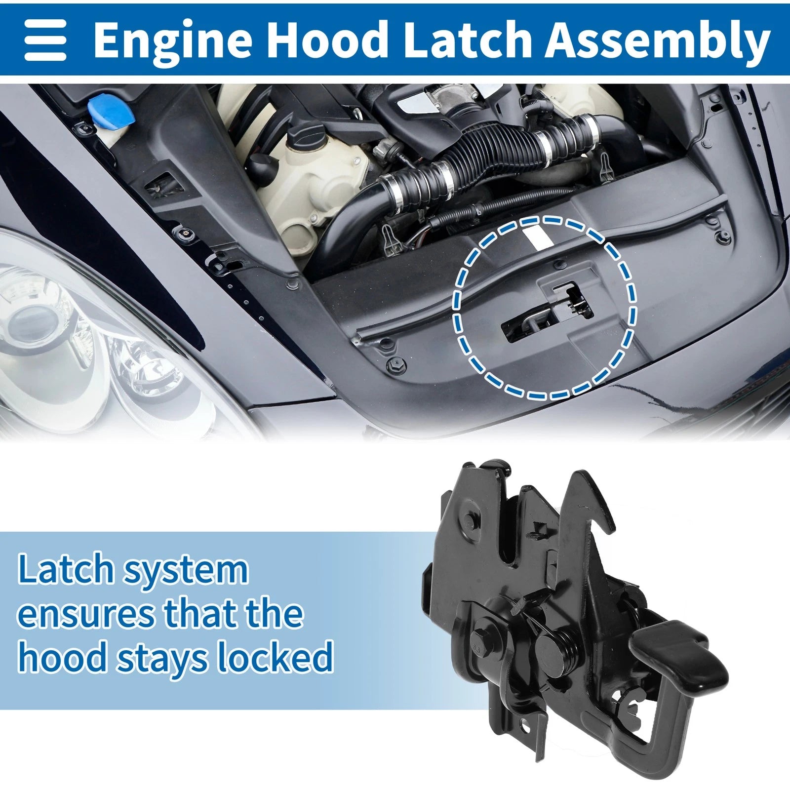 Hood Latch Assembly for Hyundai Sonata (2006–2010) 1 Pc