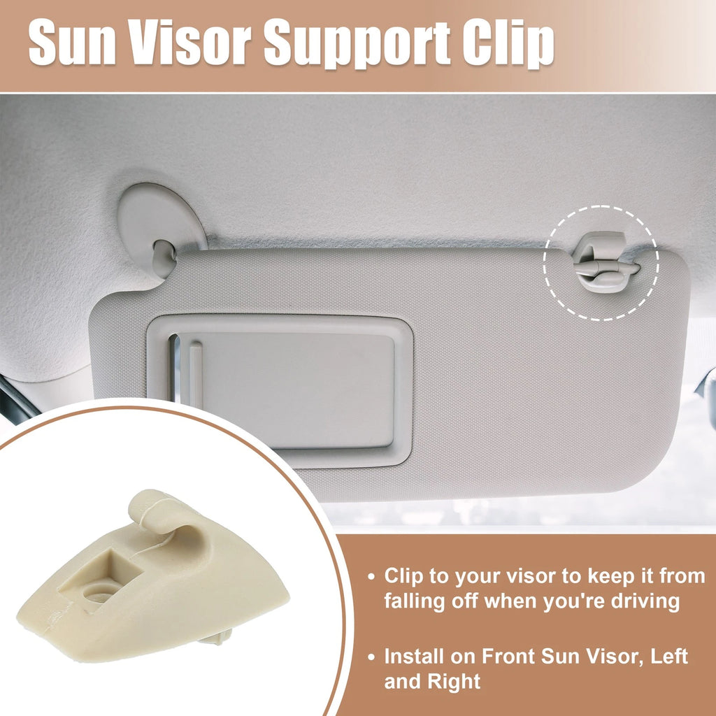Car Sun Visor Support Clip Retainer Beige for Volkswagen Rabbit (1981–1984)