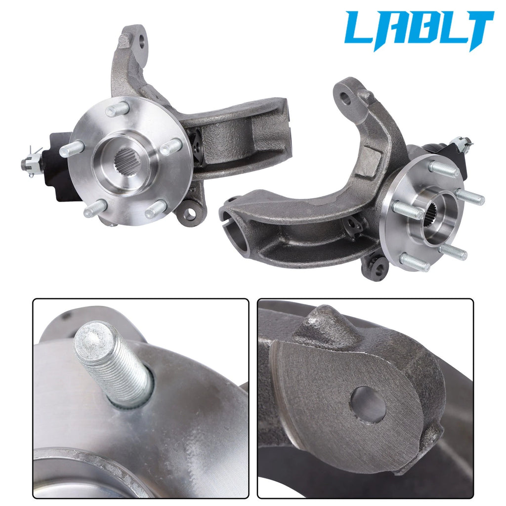 Pair Front Steering Knuckle Wheel Hub Bearings for Ford Transit Connect (2010–2013)