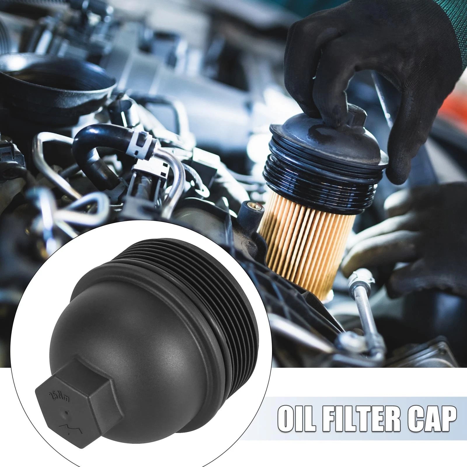 Oil Filter Cap Assembly Housing Replacement for Audi A6 A8 Quattro (2010–2018)