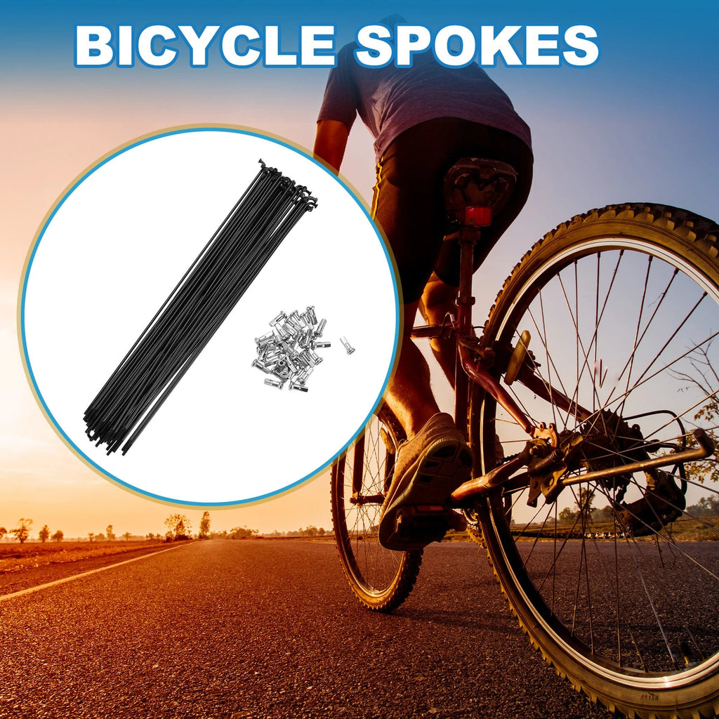 Bicycle Spokes 14G 225mm Replacement Steel Spokes for Mountain Bike (36 Pack)