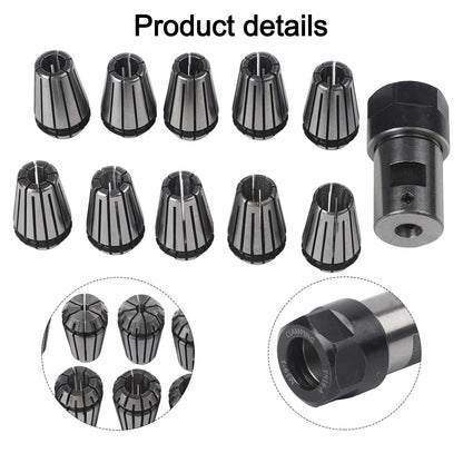ER16 Spring Collet Kit + 8mm Motor Shaft Extension for High Speed Machines