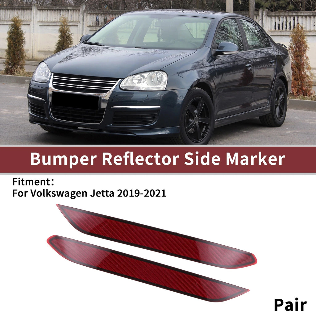 Bumper Reflectors Rear Left Right Replacement Pair for Volkswagen Jetta (2015–2018)