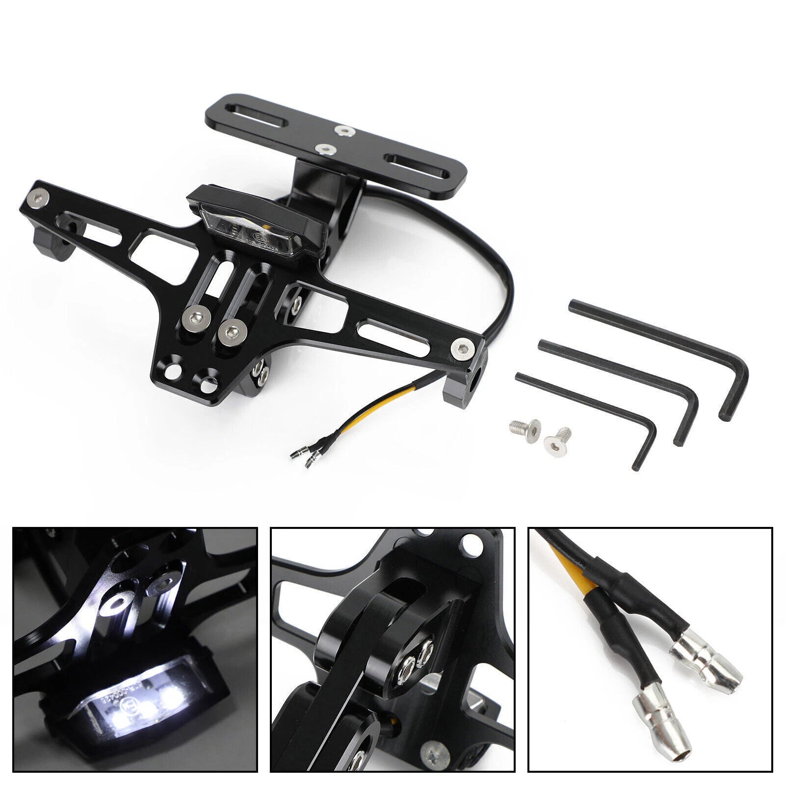 License Plate Holder Bracket for Yamaha BWS R25 R3 (2015–2023) Black T