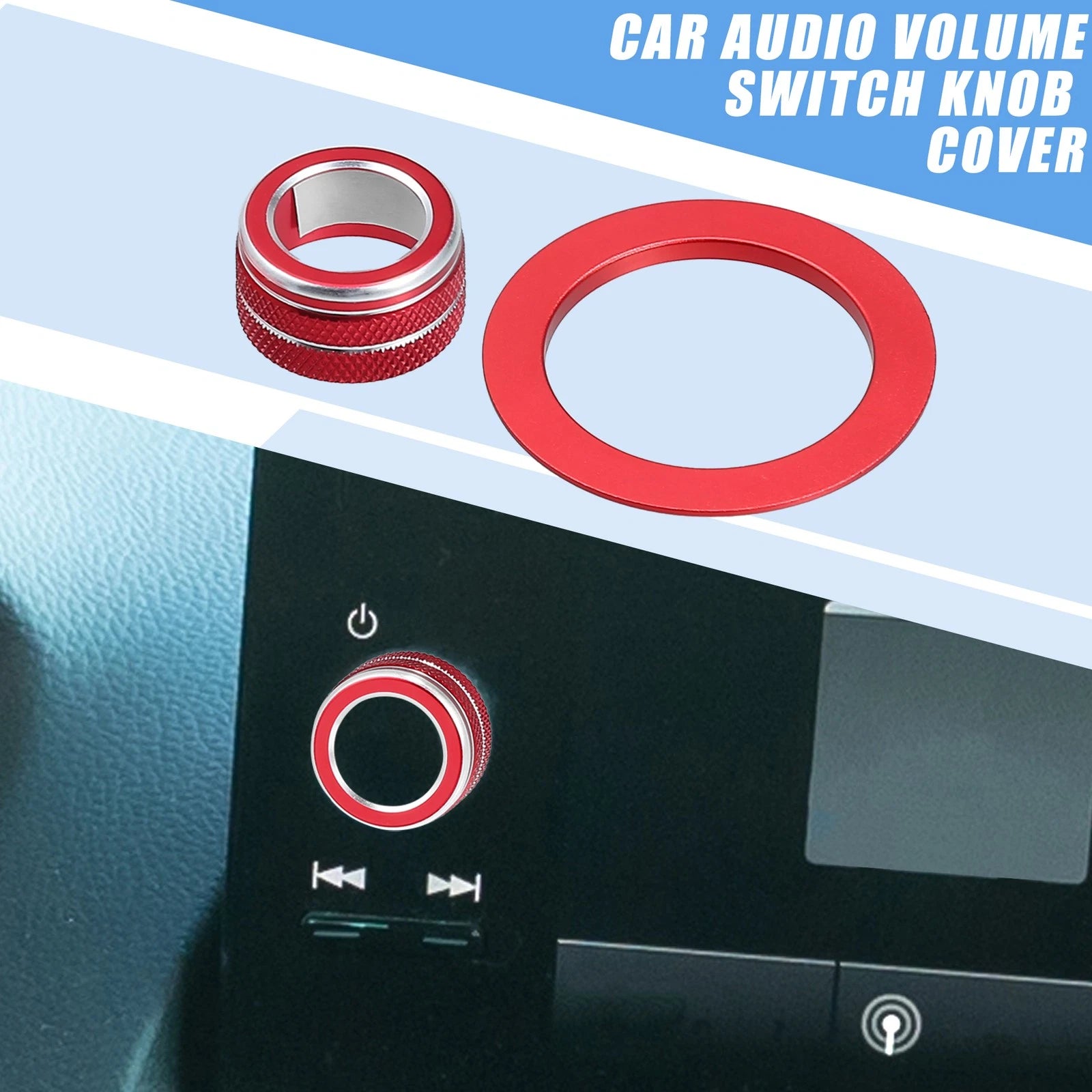 Media Volume Switch Knob Cover with Engine Start Button for Honda Civic 2022