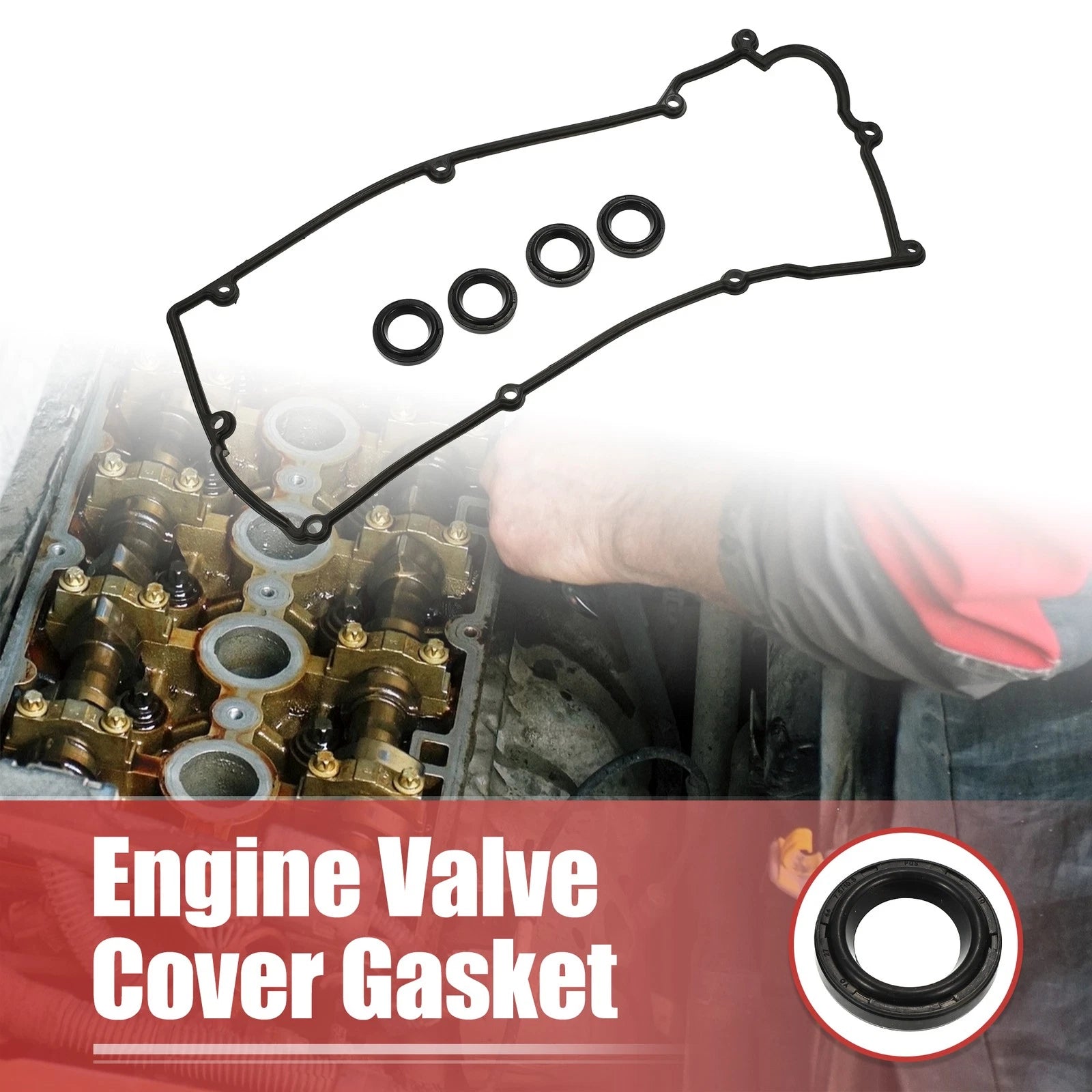 Engine Valve Cover Gasket Replacement for Hyundai Accent Base (2003–2004)