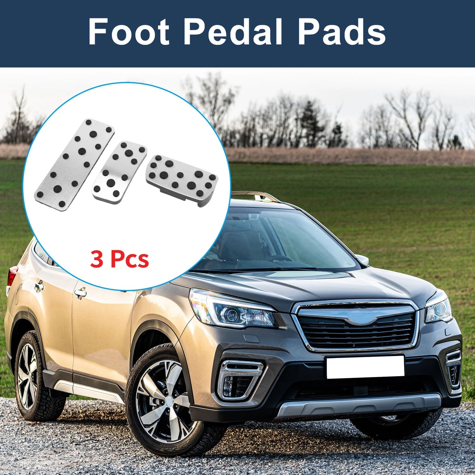 3Pcs Accelerator Pedal Covers Replacement for Subaru Forester (2006–2018)