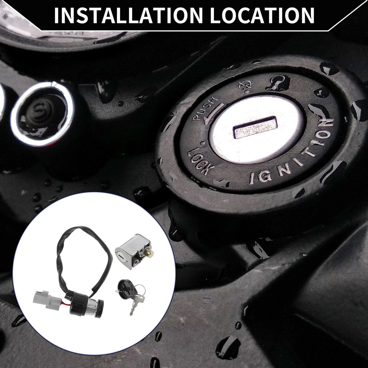 Set of 1 Ignition Key Switch No.9GQ0010100 for CFMoto CFORCE 400 (2016–2017)