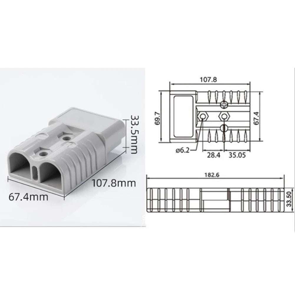 2X 350A Terminal Cable with Silver Plated Contacts for