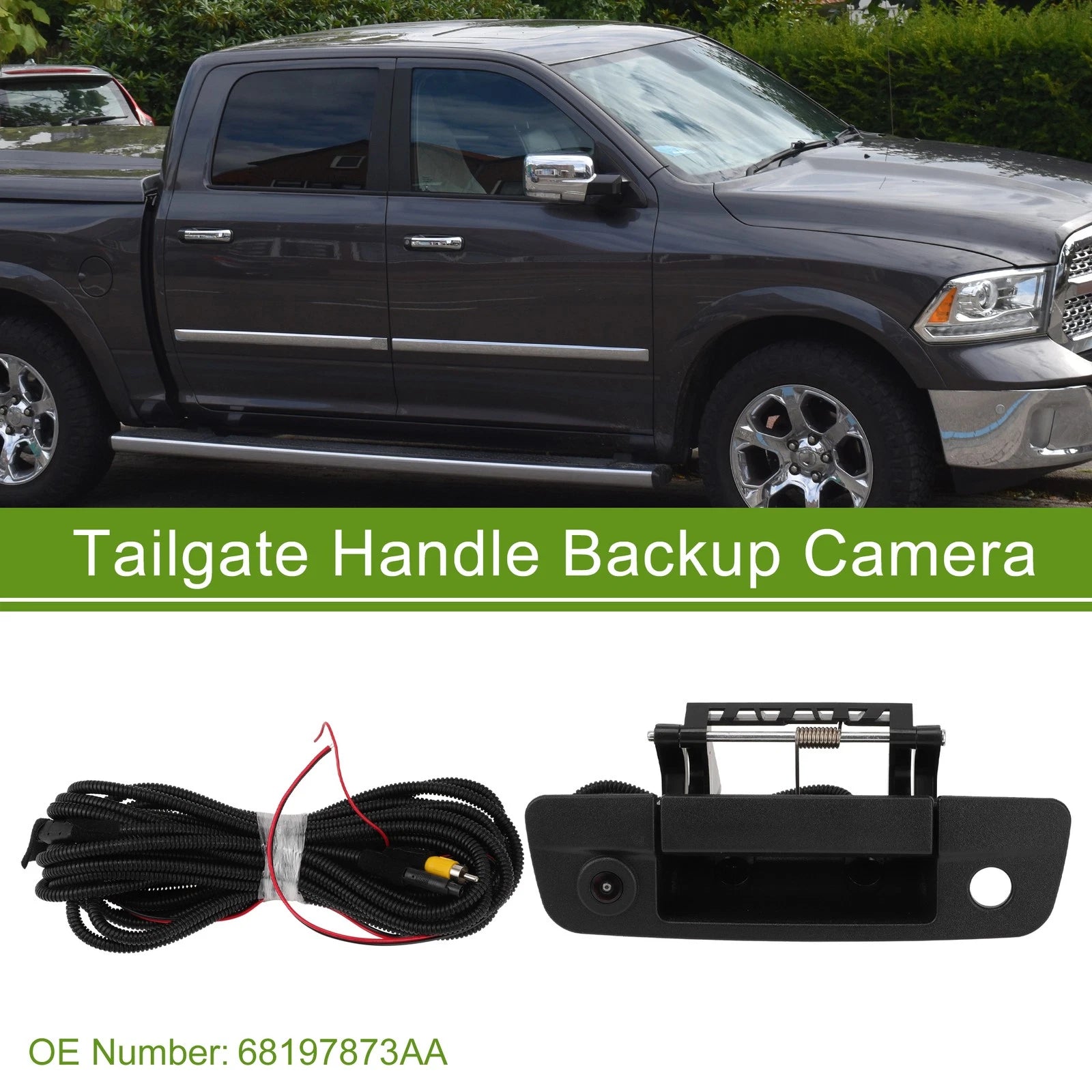 Tailgate Handle Backup Rear View Camera for Dodge Ram 1500 (2013–2018)