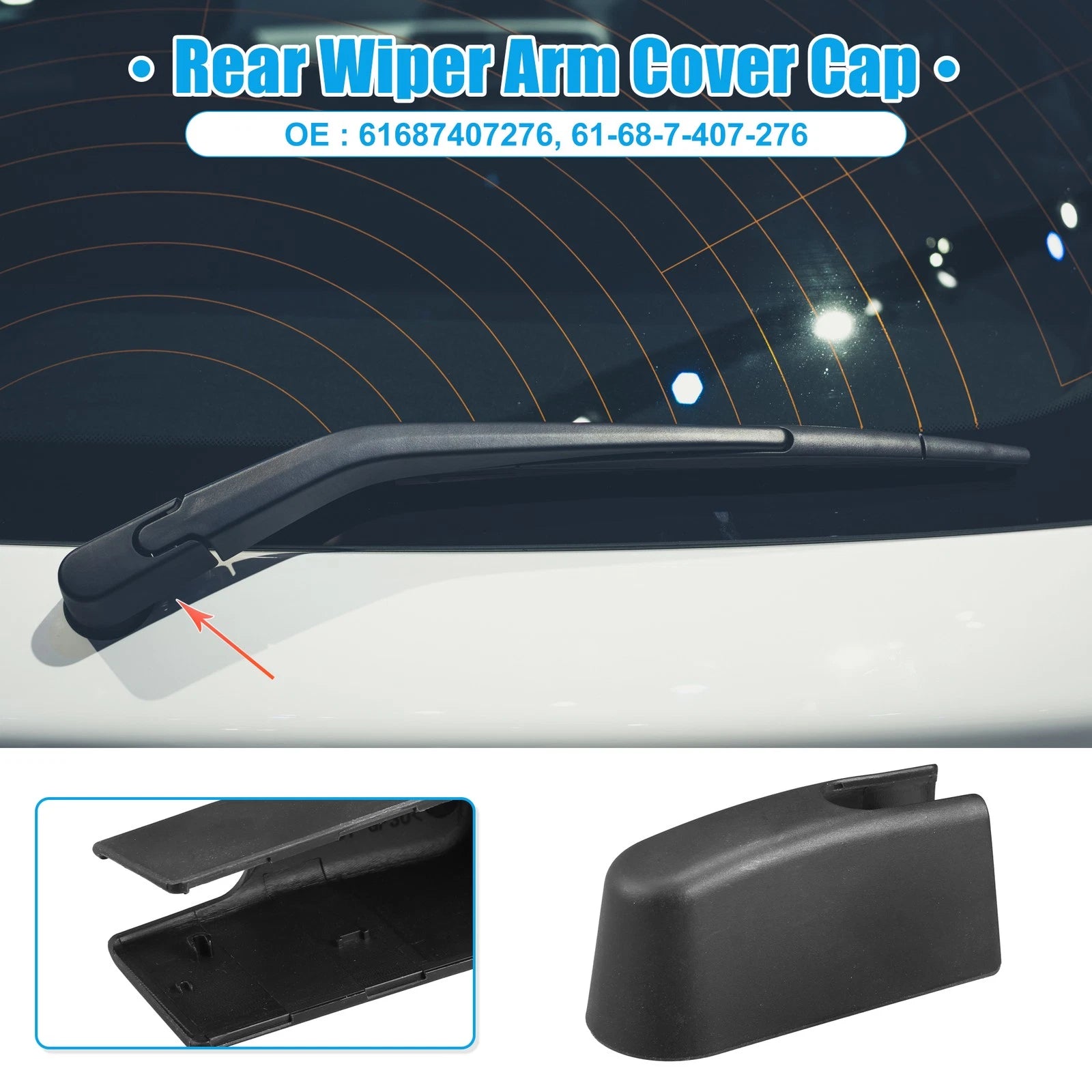 Rear Windshield Wiper Arm Nut Cap Replacement for BMW X3 (2018–2024)