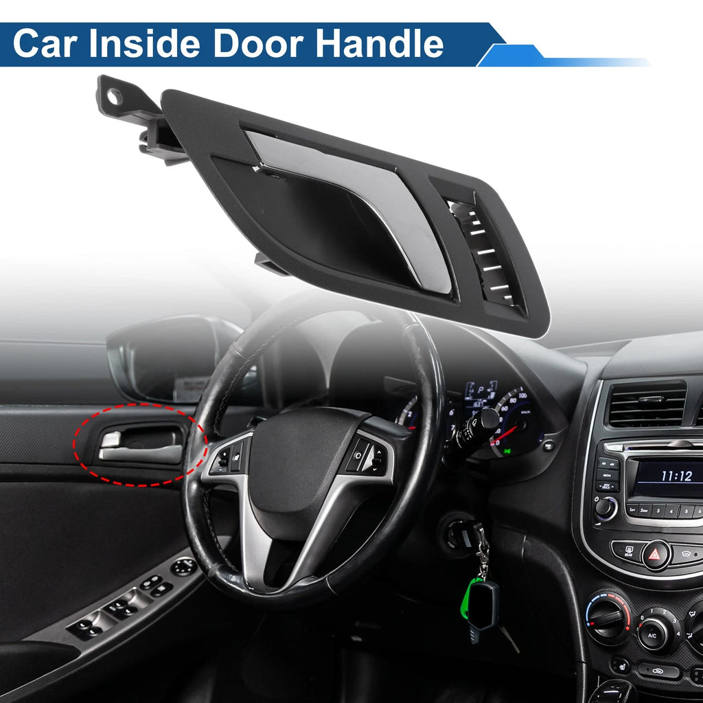 Front Driver Side Interior Door Handle for VW Skoda (2001–2008) Gray Chrome