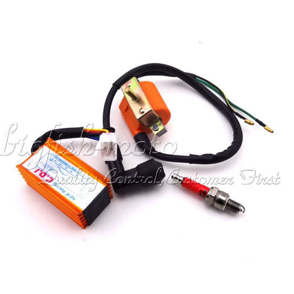 Racing Ignition Coil CDI Spark Plug for ATV 70 90 110 125 cc (Year Range)